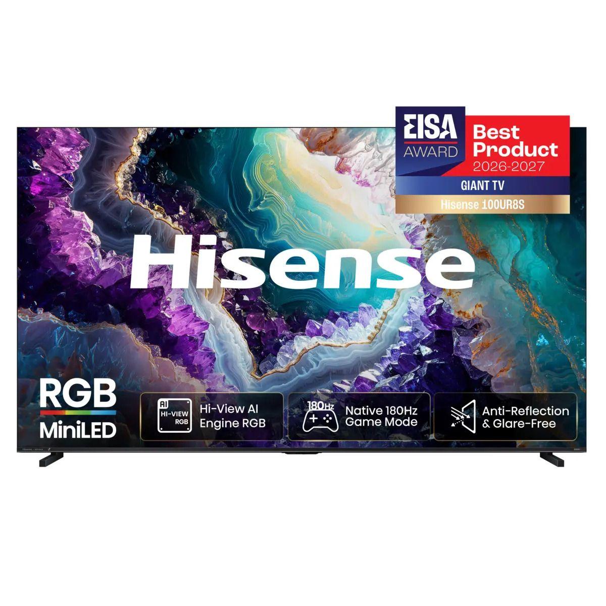 Televisão HISENSE TV 100UR8DS (100" - RGB-Mini LED - 4K Ultra HD - Preto)