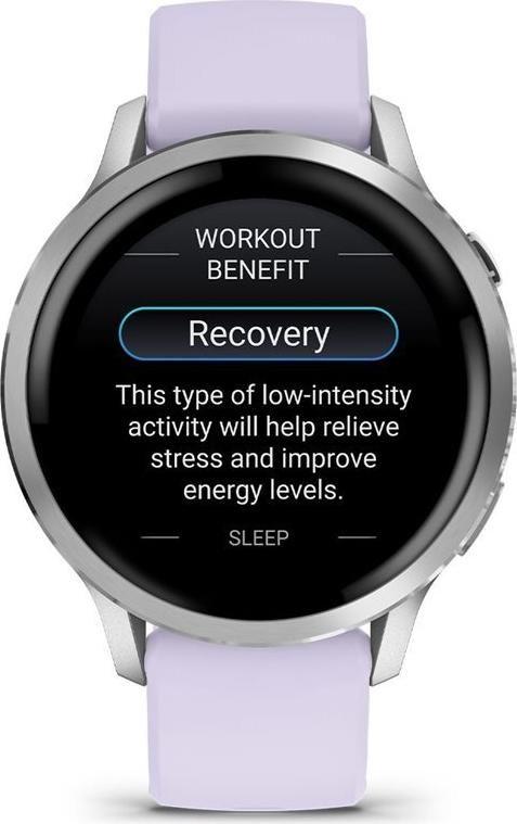 Smartwatch GARMIN Venu 4 41 mm (Redondo - AMOLED digital - 1,2" - Prateado e Pervinca)