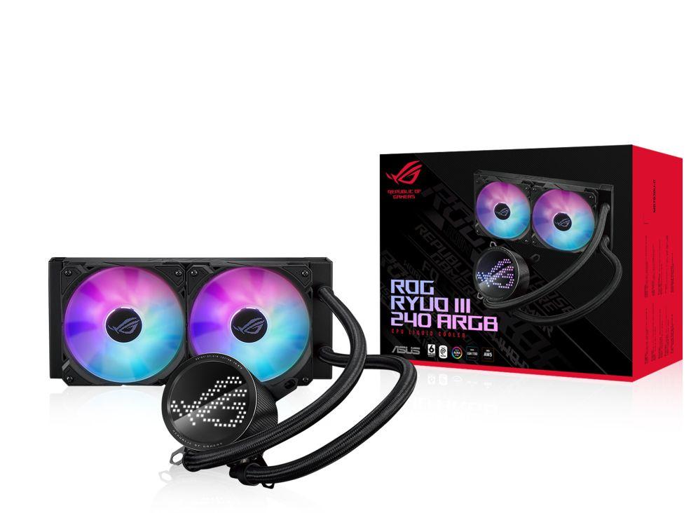 Sistema de Refrigeração Líquida para CPU ASUS ROG Ryuo III 240 ARGB (120 mm - 2200 RPM - Azul, Verde, Vermelho - Preto) — miniatura 8