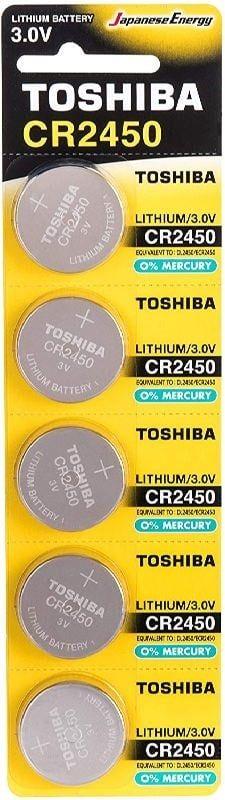 Pilha de Botão TOSHIBA CR2450-PW-BP-5 (Lítio 3 V - Pack de 5) — miniatura 2