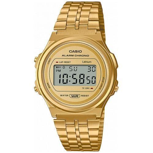 Relógio Digital CASIO Vintage Round A171WEG-9AEF (Aço inoxidável - 38,8 mm x 36,6 mm x 9,2 mm)