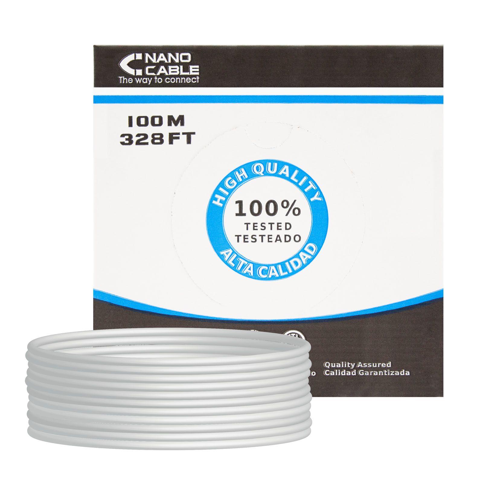 Cabo de Rede em Bobine NANOCABLE 10.20.0302 (100 m - Cat5e - Cinzento)