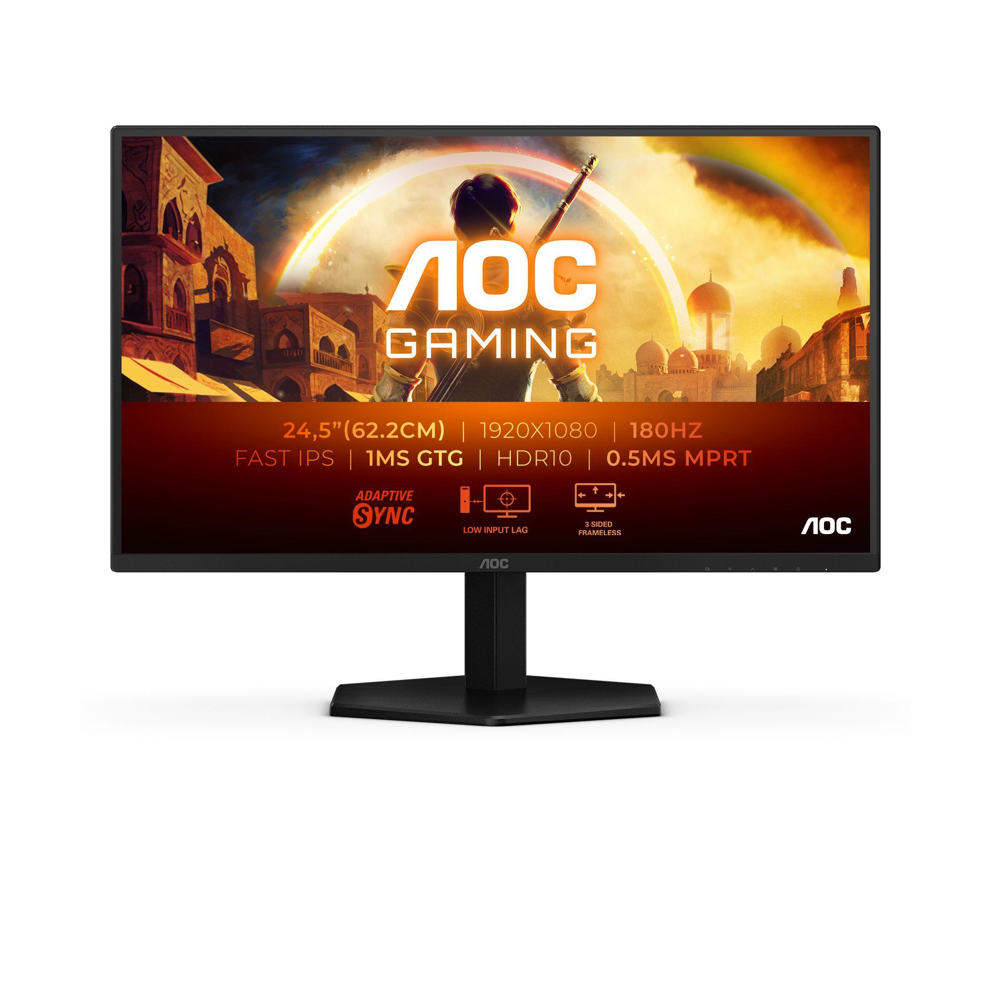 Monitor AOC 25G42E (24,5" - Fast IPS - 180 Hz - Preto e Vermelho)