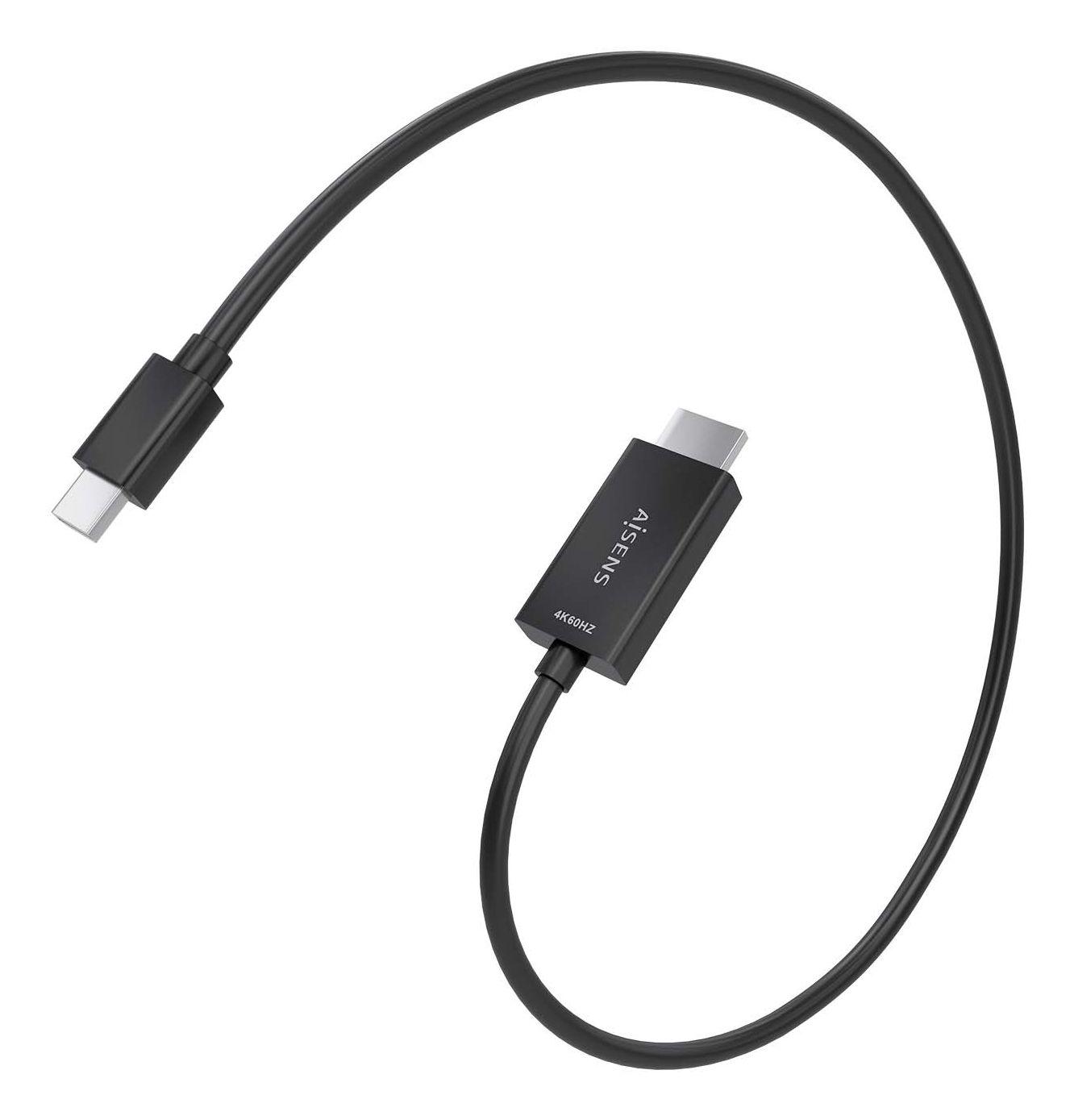 Cabo Conversor Mini DisplayPort para HDMI AISENS A125-0885 (0,6 m - HDMI Type A - Mini DisplayPort - Preto) — miniatura 2