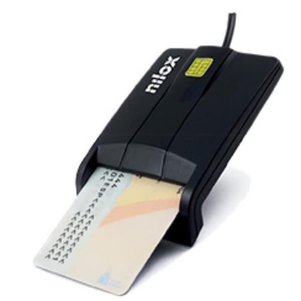 Leitor de Cartões Inteligentes NILOX NXLD001 (USB 2.0 - Preto)