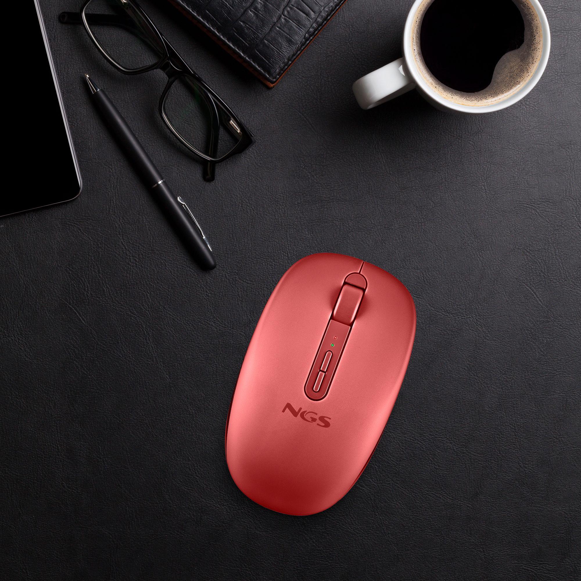 Rato NGS Fog Dual (Ambidestro - 1600 DPI - RF Wireless+Bluetooth - Vermelho), miniatura 5