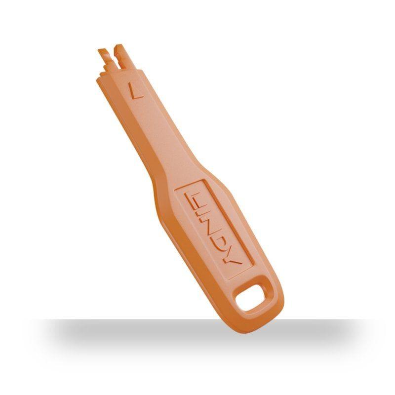 Chave para Bloqueador de Porta RJ45 LINDY 47896 (1 chave - Laranja) — miniatura 3