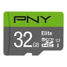 Cartão de Memória PNY Elite P-SDU32GU185GW-GE (32GB - Classe 10 - Verde e Cinzento)