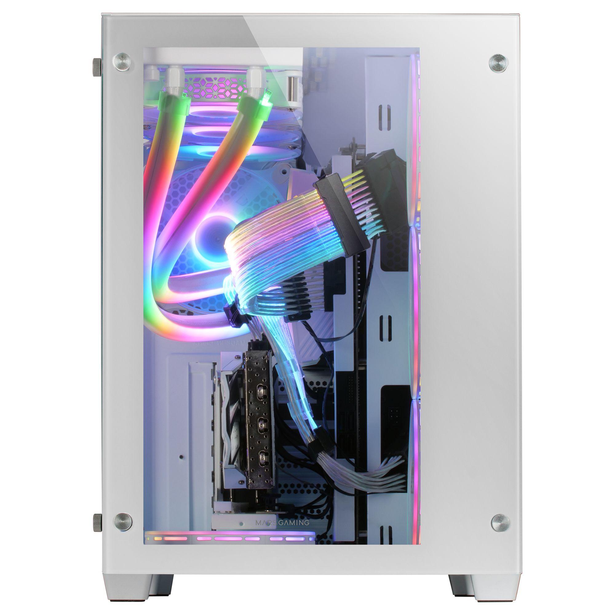 Caixa PC MARS GAMING MCV3 (Tower - Vidro temperado - 16,2 cm - Branco) — miniatura 2