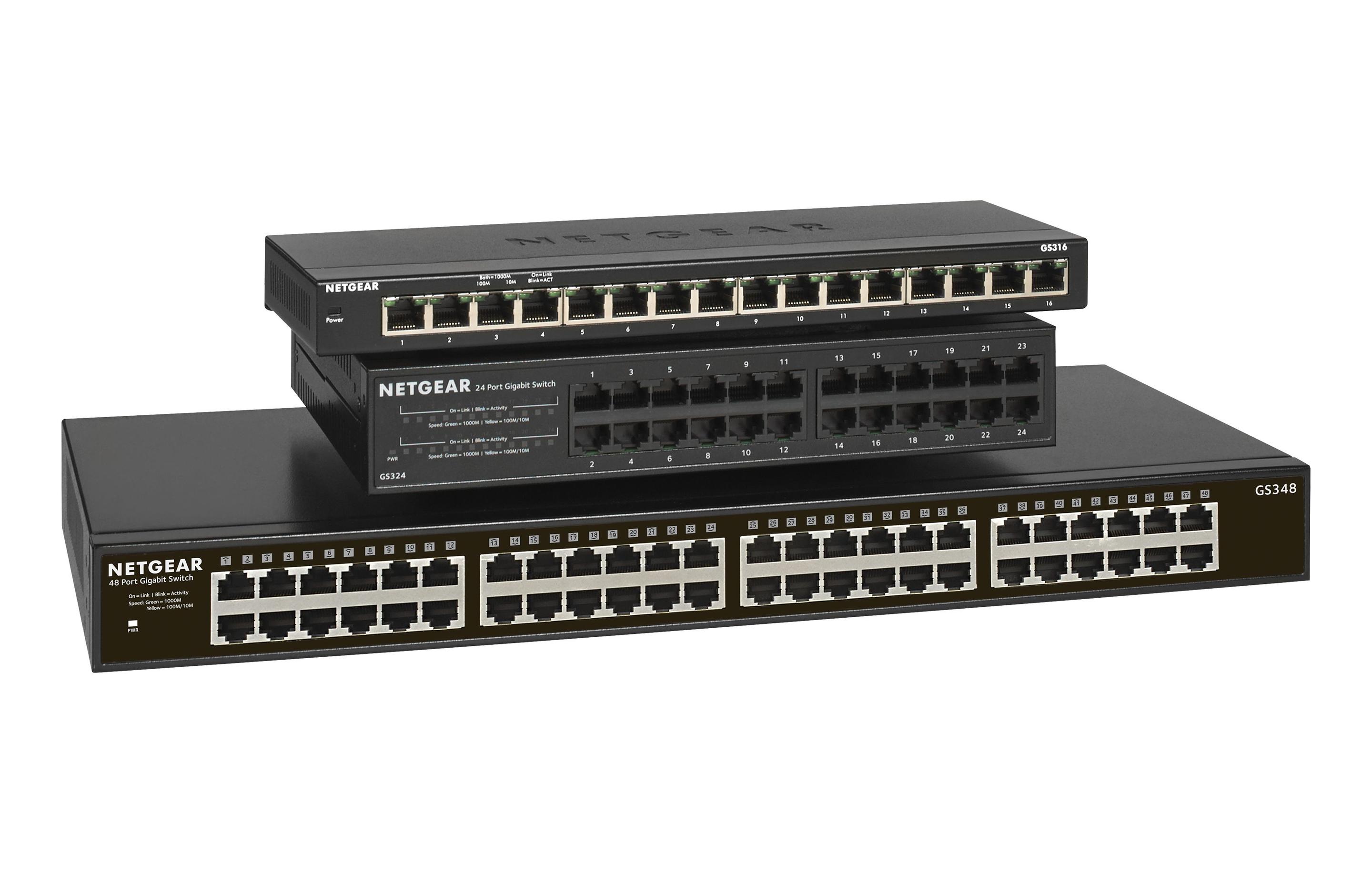 Switch NETGEAR GS348 (Gigabit Ethernet - 10, 100, 1000 Mbit/s - 96 Gbit/s - Preto) — miniatura 4