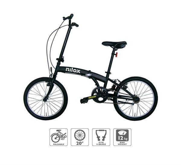 Bicicleta Urbana Dobrável NILOX X0 (Rodas 20" - Preto), miniatura 3