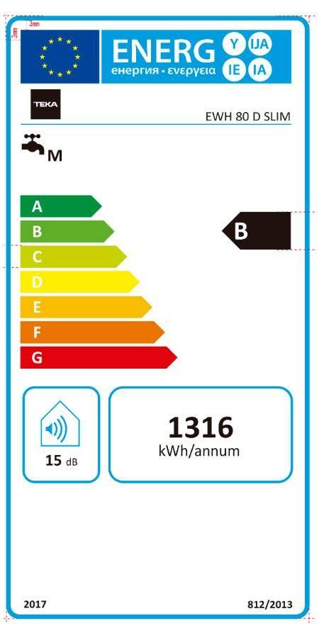Termoacumulador TEKA EWH80D Slim (74 l - 75 °C - 7,5 bar - Branco), miniatura 4
