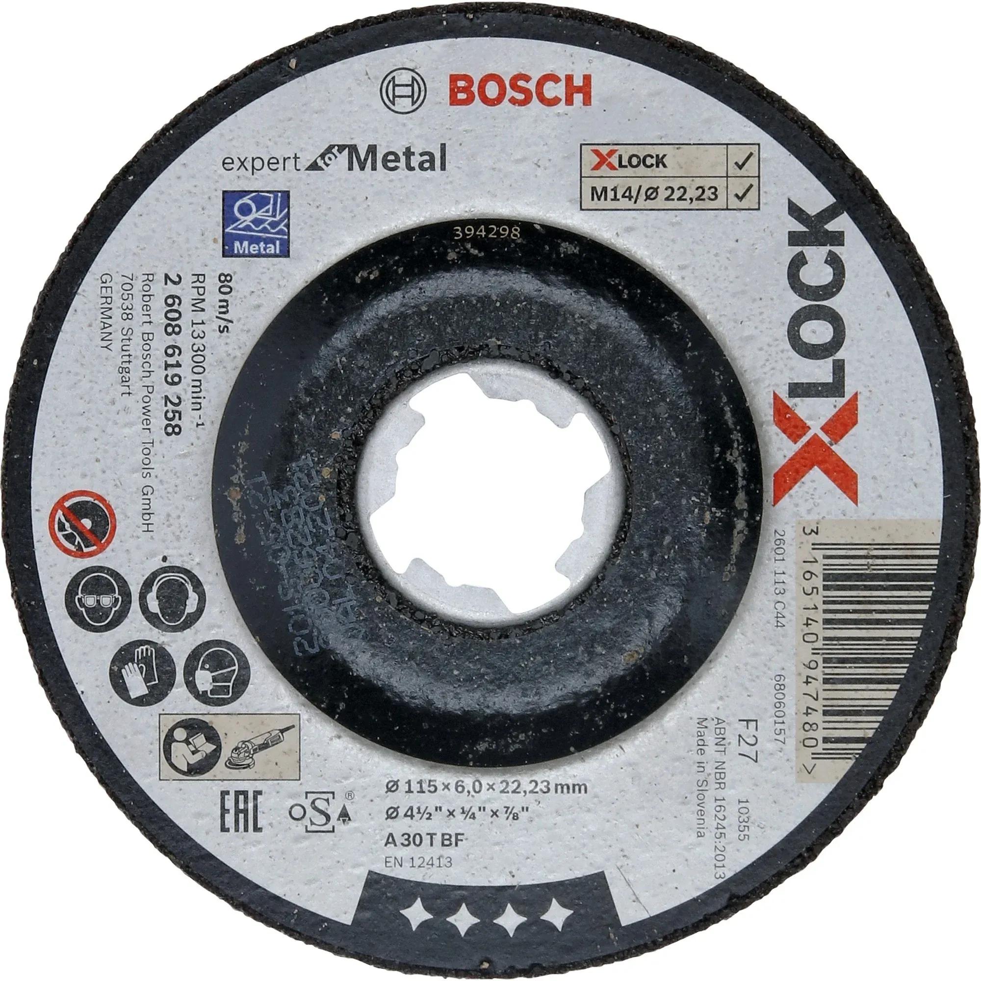 Disco de Rebarbar BOSCH Expert para Metal 2608619258 (Óxido de alumínio)