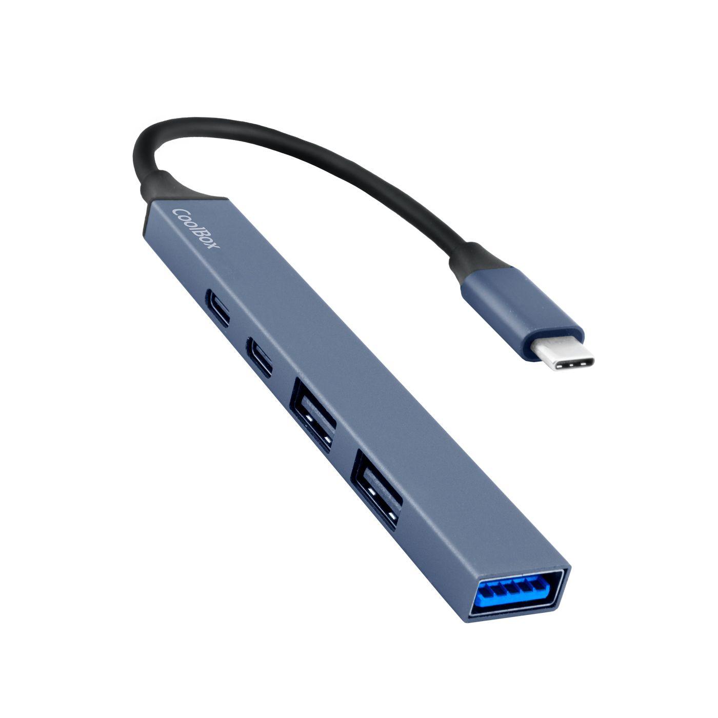 Hub USB-C COOLBOX miniDOCK5 (Cinzento)