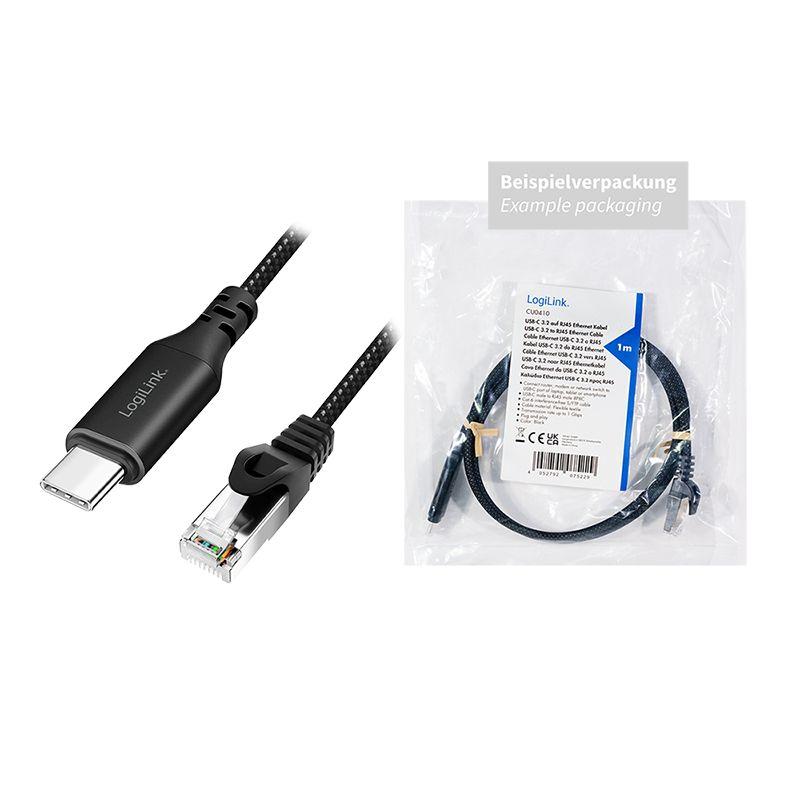 Cabo Adaptador de Rede LOGILINK CU0412 (2 m - Cat6 - USB-C - Preto), miniatura 6