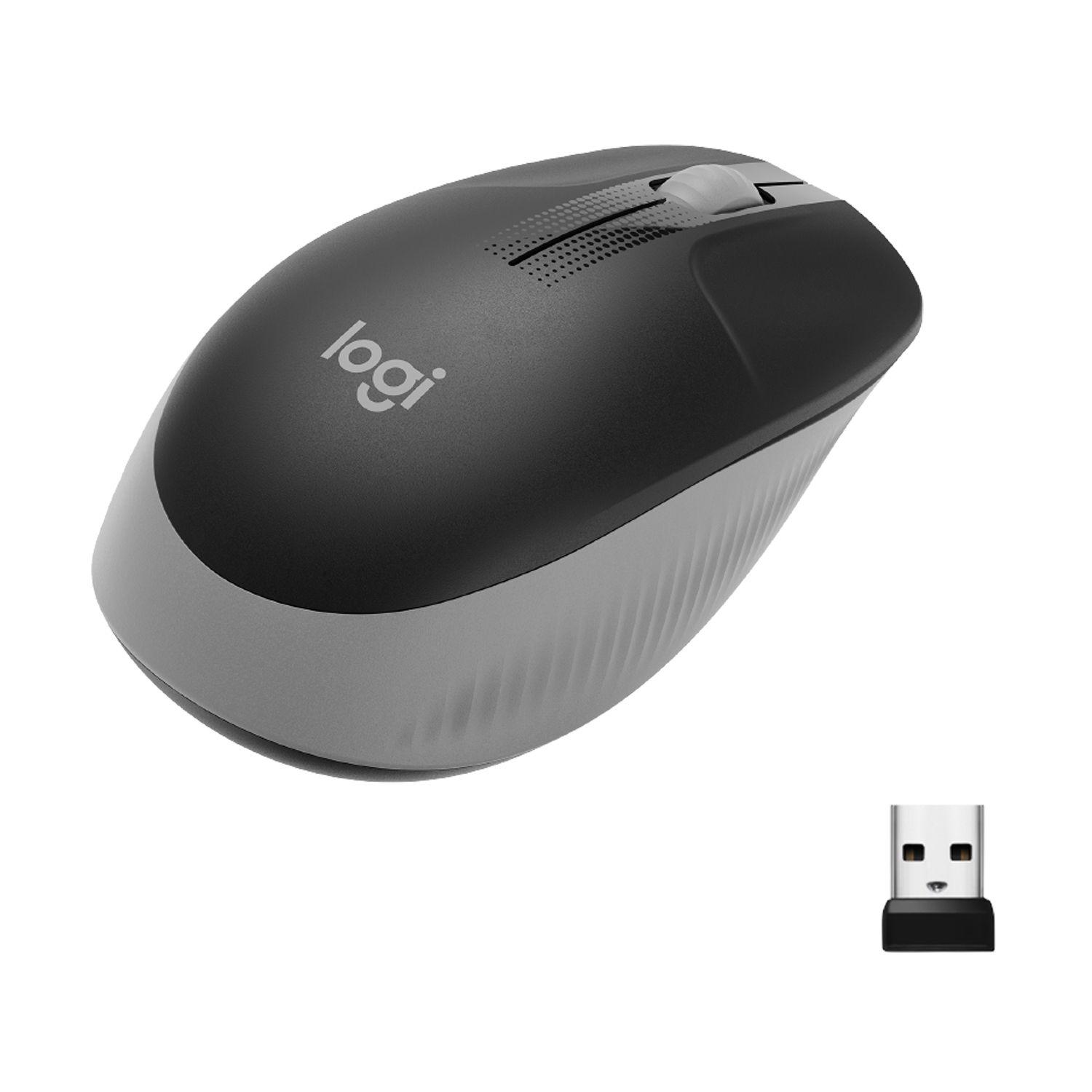 Rato LOGITECH M190 (Ambidestro - 1000 DPI - Ótico - Cinzento-claro)