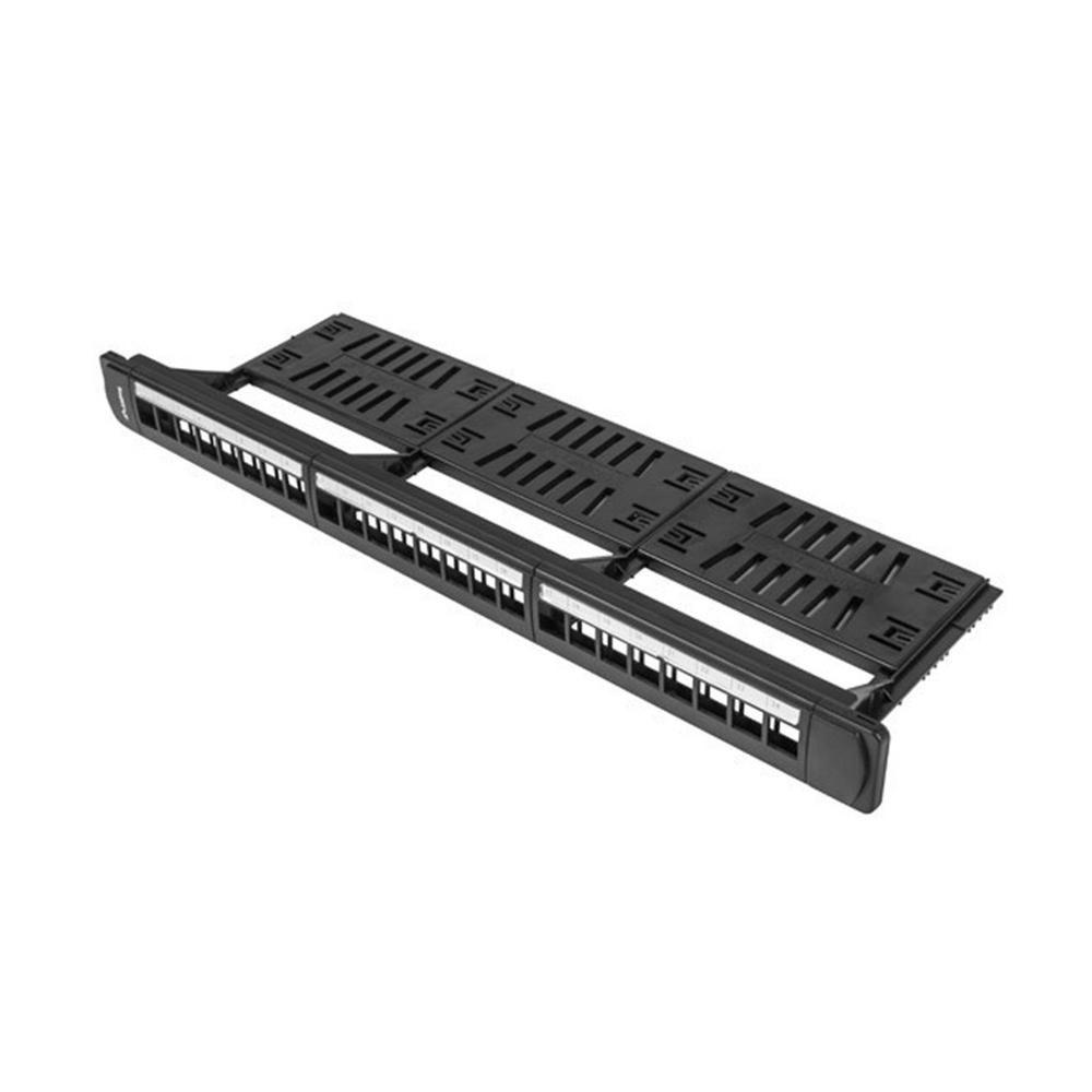 Painel de Ligações LANBERG PPKS-1124-B (Montagem em bastidor - Preto)