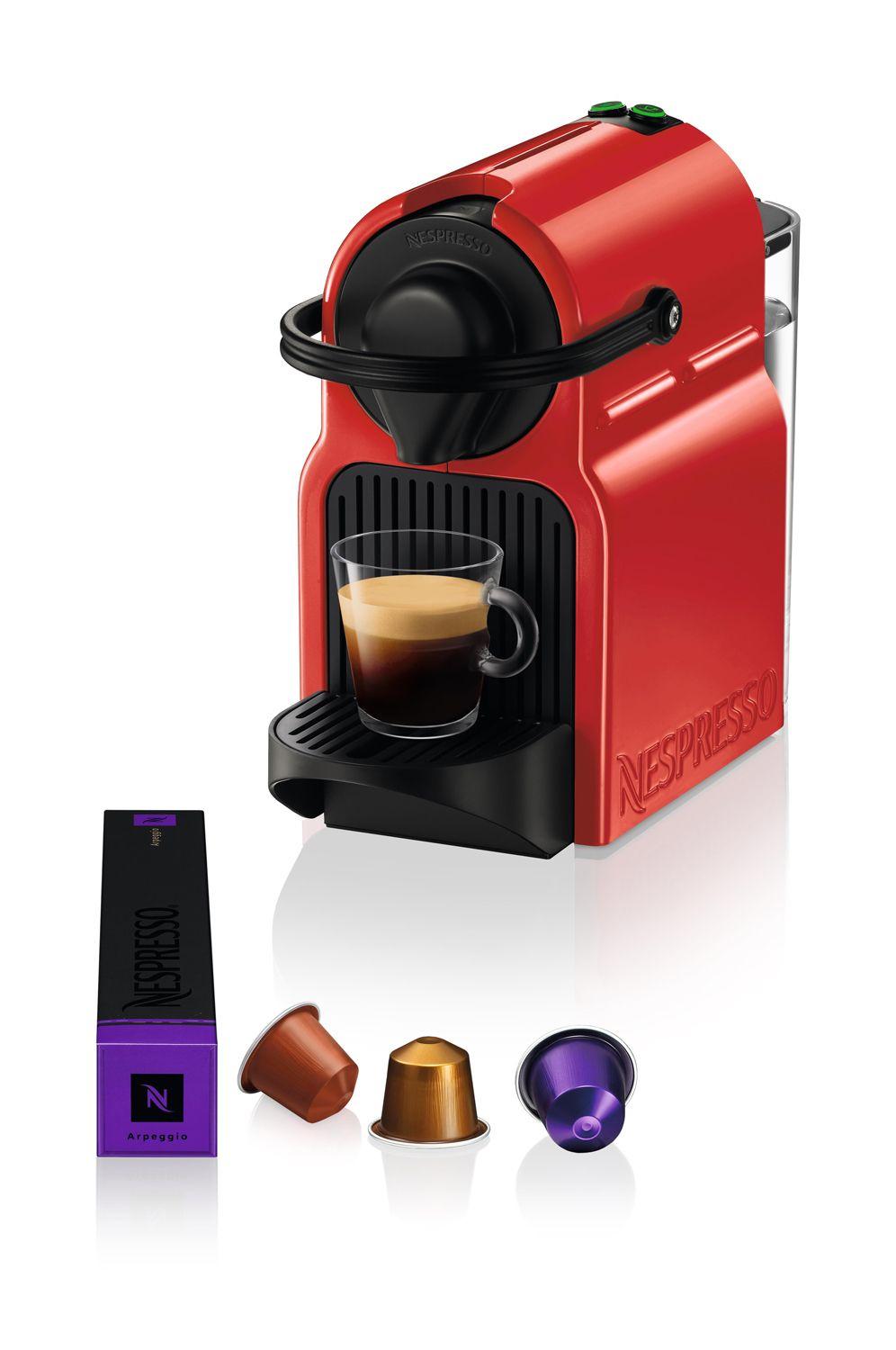 Máquina de Café de Cápsulas KRUPS Nespresso Inissia XN1005K (Cápsulas de café - 1260 W - 19 bar - Vermelho)