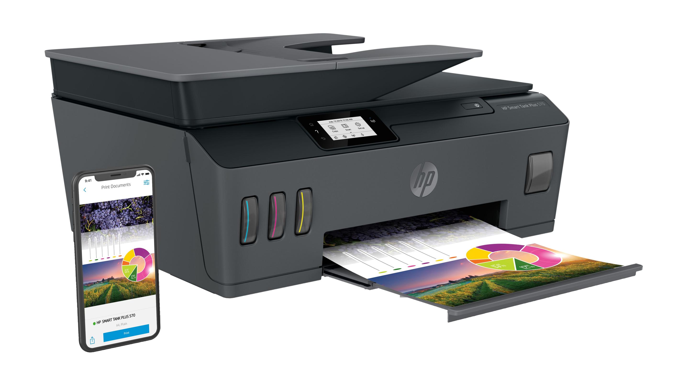 Impressora Multifunções HP Smart Tank Plus 570 (A4 - Impressão a cores - 100 folhas - Preto), miniatura 5