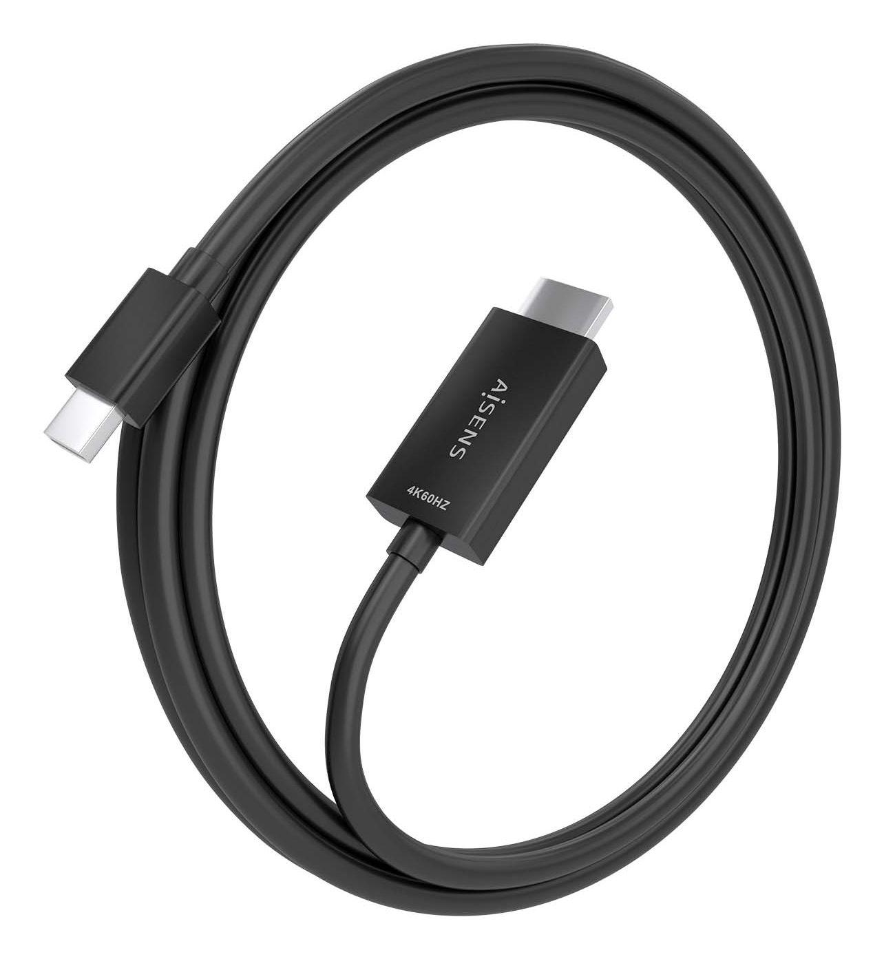 Cabo Conversor AISENS A125-0888 (2 m - HDMI Type A - Mini DisplayPort - Preto) — miniatura 2
