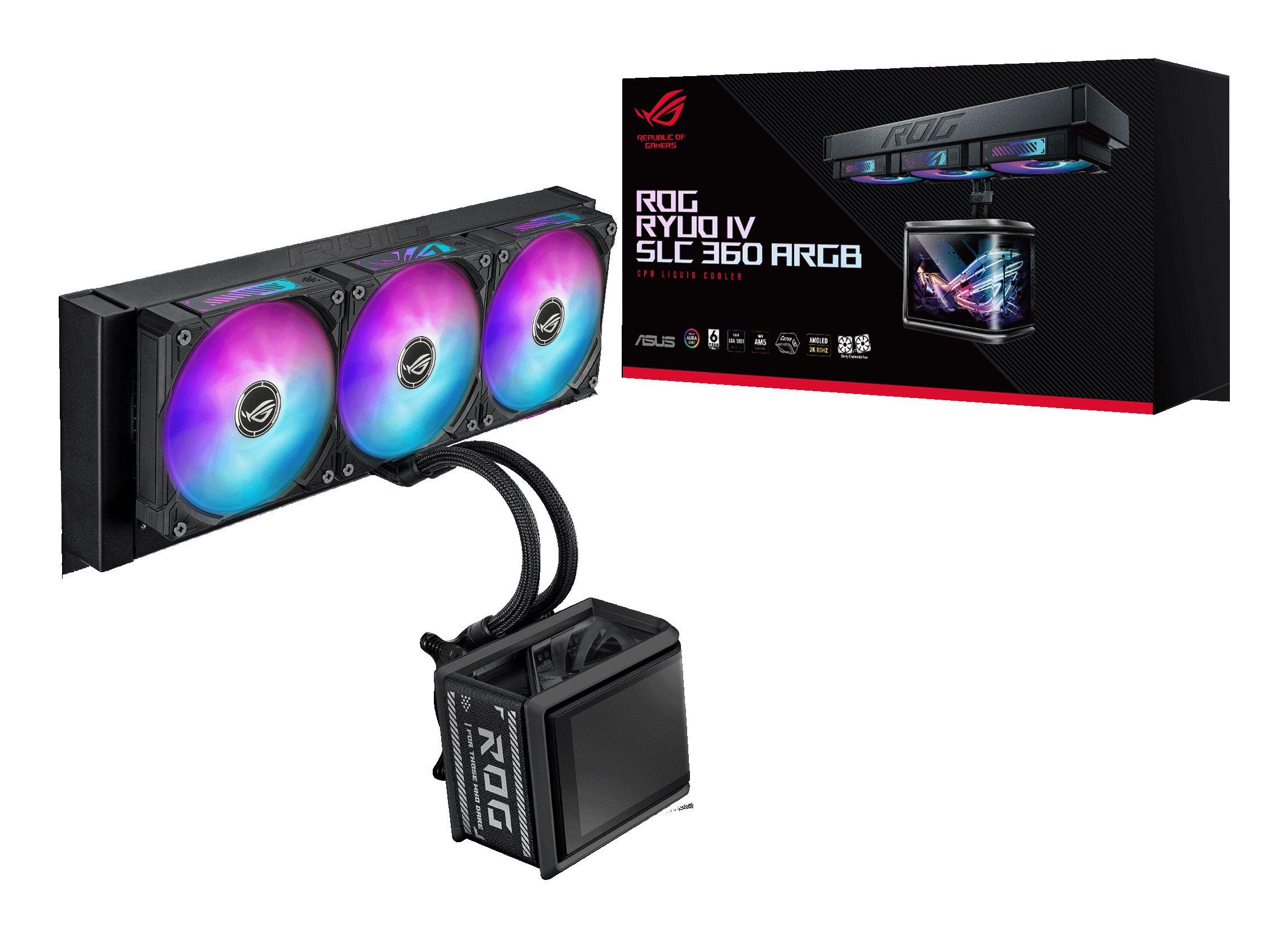 Sistema de Refrigeração Líquida AIO ASUS ROG Ryuo IV SLC 360 ARGB (120 mm - 3 ventoinhas - 2650 RPM - Preto), miniatura 17