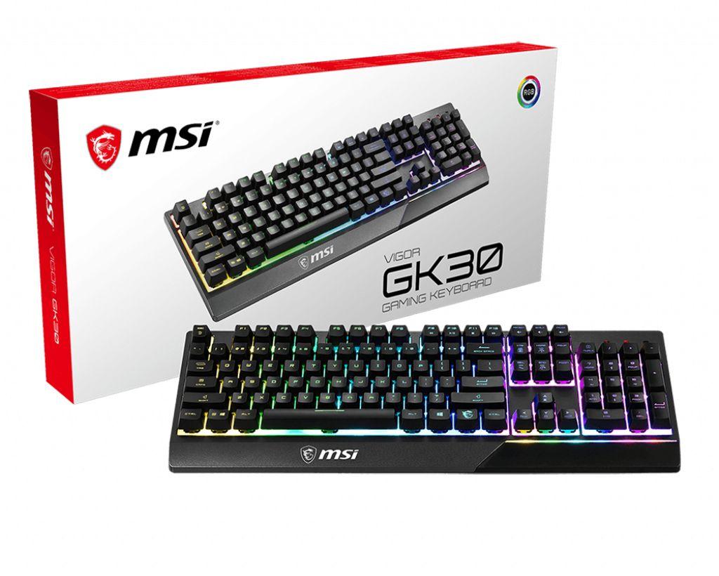 Teclado MSI Vigor GK30 (Espanhol - Teclas semi-mecânicas - Tamanho completo - Preto)