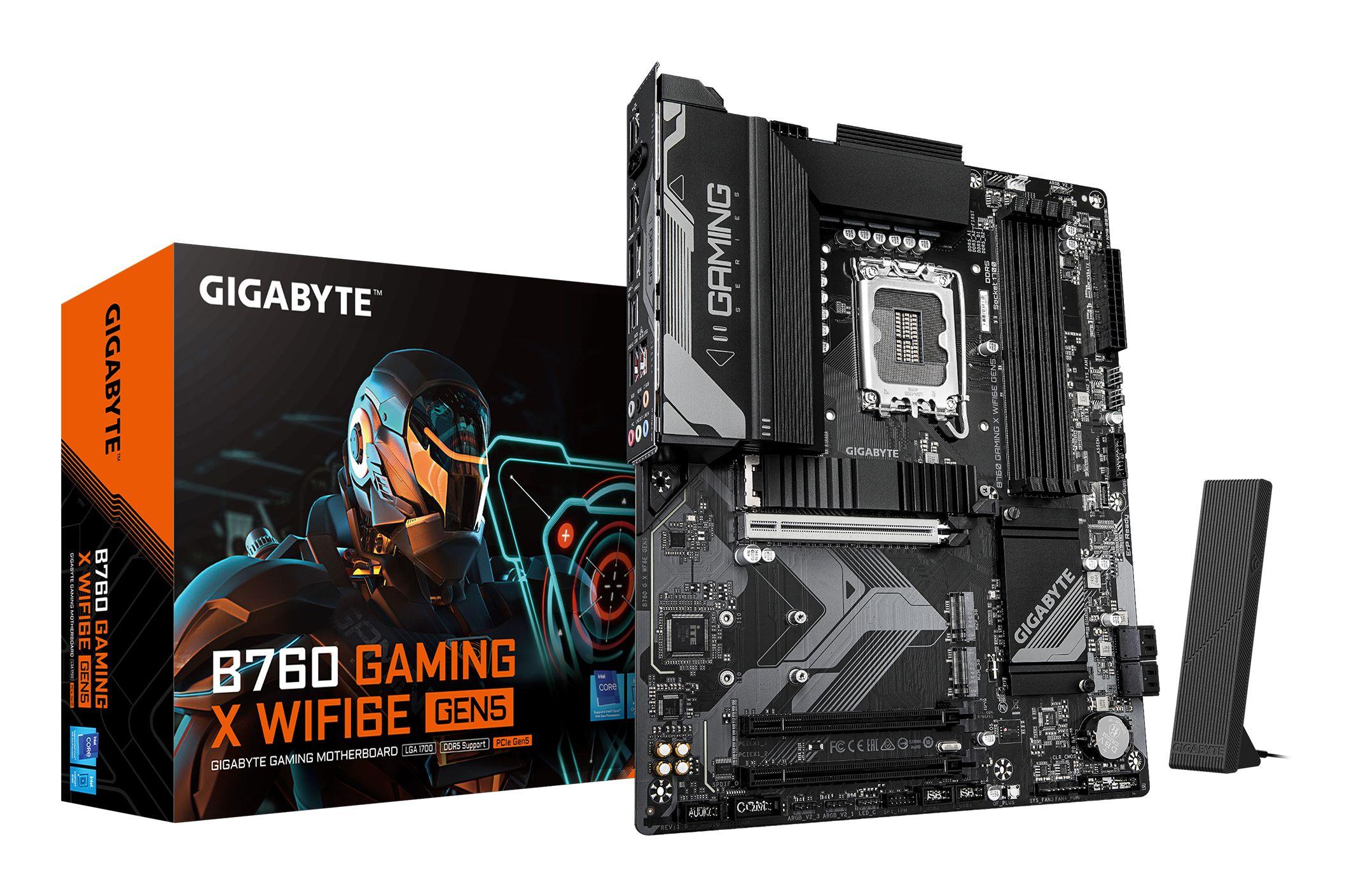 Motherboard GIGABYTE B760 GAMING X WIFI6E GEN5 (LGA 1700 - ATX - Duplo canal - Castanho escuro)
