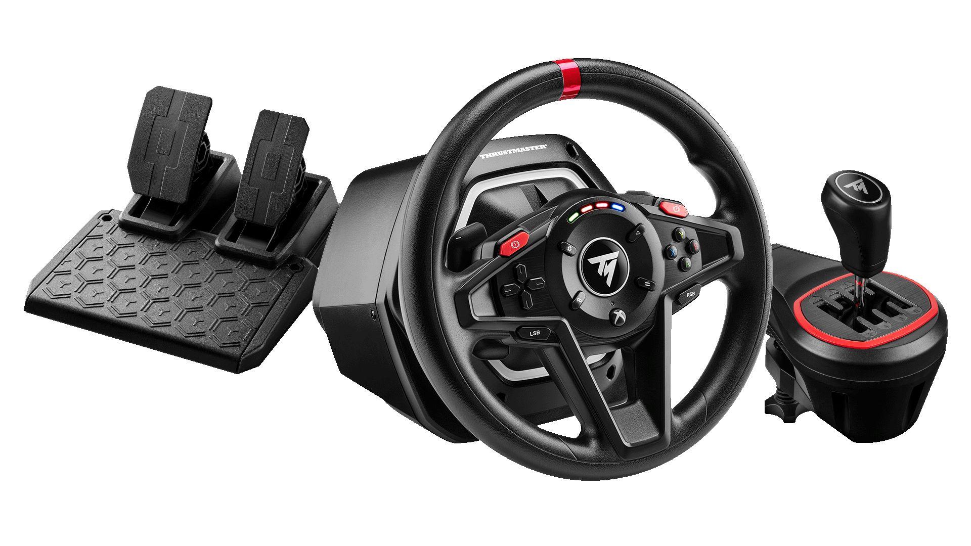 Conjunto de Simulação com Volante THRUSTMASTER T128 Shifter Pack (AC, USB Type-C para USB Type-A - Com fios - Preto)