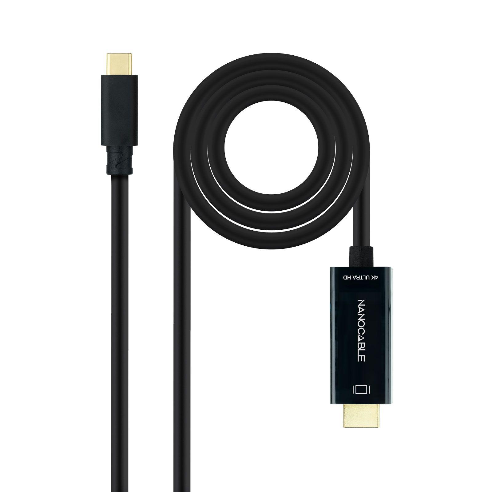 Cabo Conversor USB-C para HDMI NANOCABLE 10.15.5105 (5 m - USB Type-C - Preto)