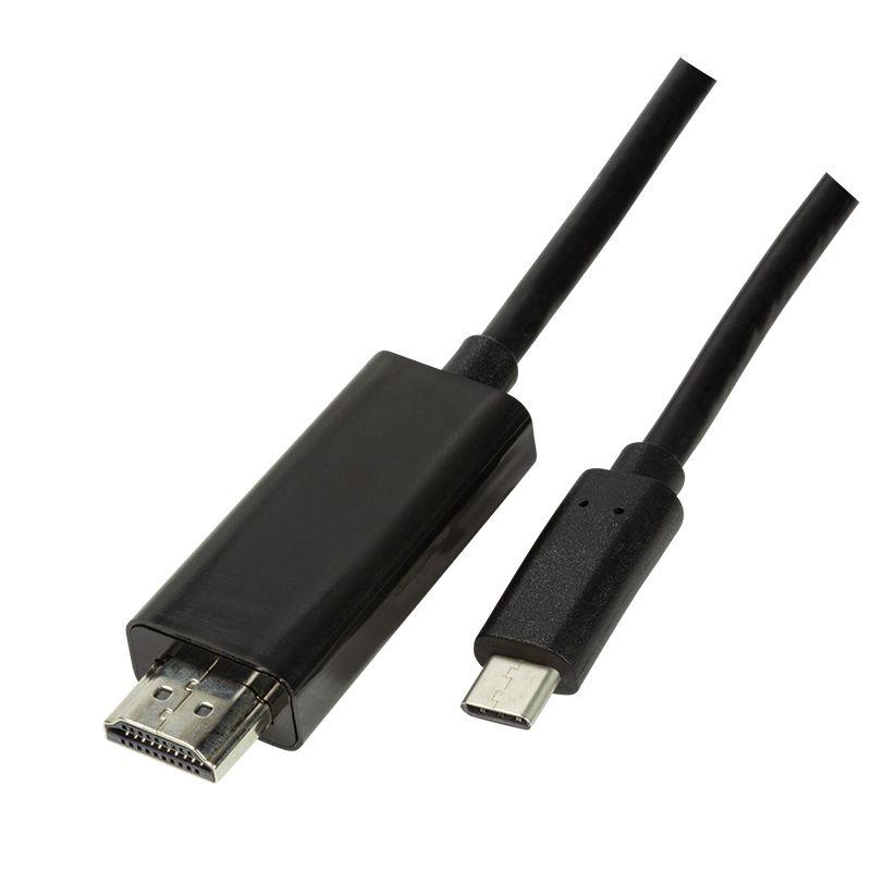 Cabo Adaptador USB-C para HDMI LOGILINK UA0330 (3 m - Macho - HDMI-A macho - Preto)