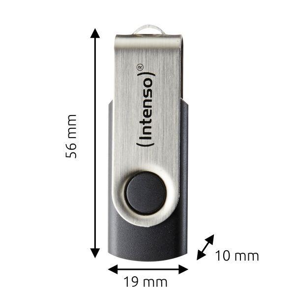 Pen USB INTENSO Office Line 3543490 (Rotação - USB Type-A - USB 3.2 Gen 1 - Preto e Prateado) — miniatura 4
