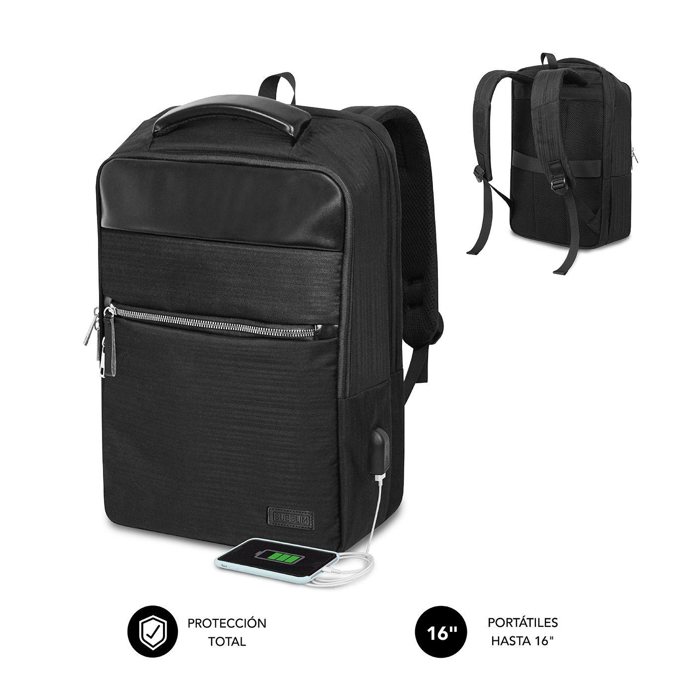 Mochila SUBBLIM Business V2 AP (Portáteis até 15,6 polegadas - Altura 41 cm - Preto)