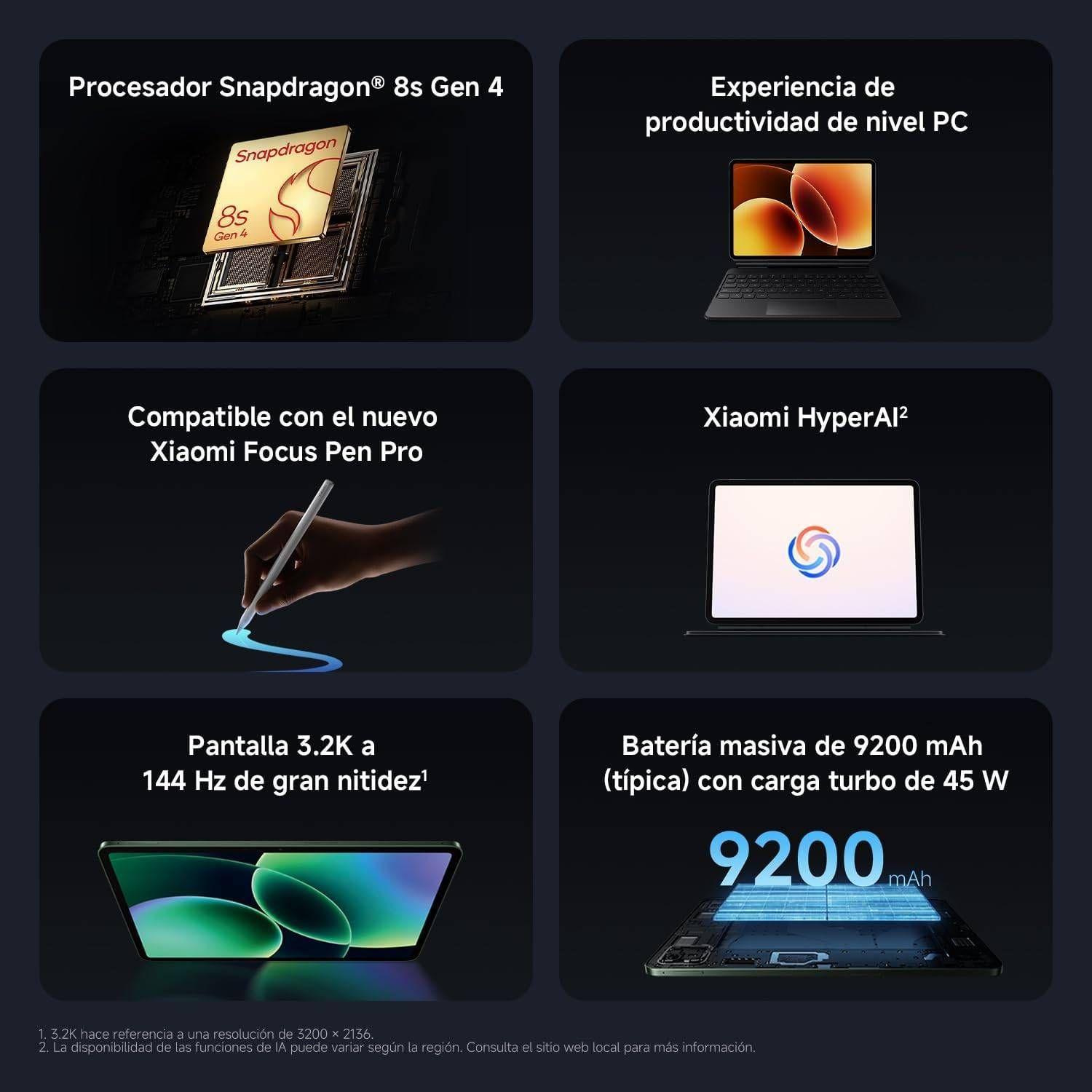Tablet XIAOMI Pad 8 (11,2" 3.2K 144Hz - 8GB/128GB - Azul Claro) — miniatura 2