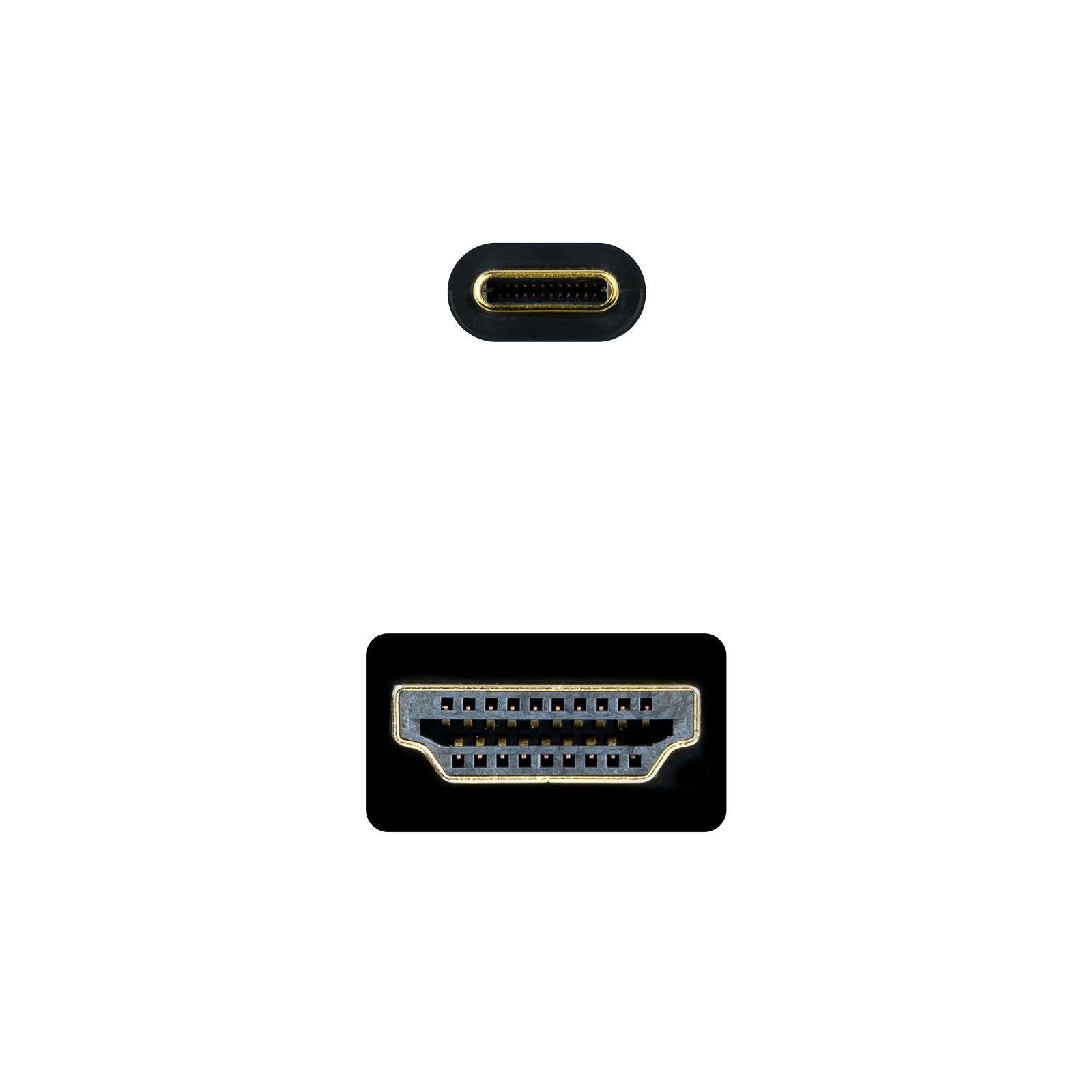 Cabo Conversor NANOCABLE 10.15.5133 (3 m - HDMI Type A - USB Type-C - Preto) — miniatura 3