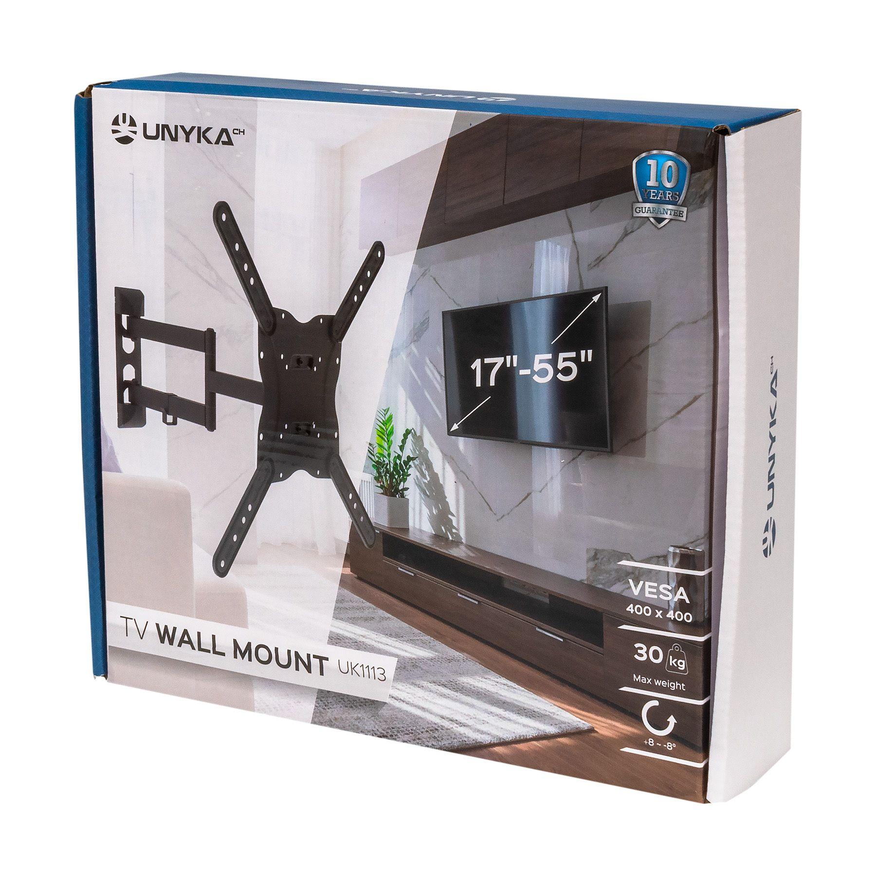 Suporte de Parede para TV UNYKAch UK720206 (17"-55" - VESA até 400 x 400 mm - Preto), miniatura 9