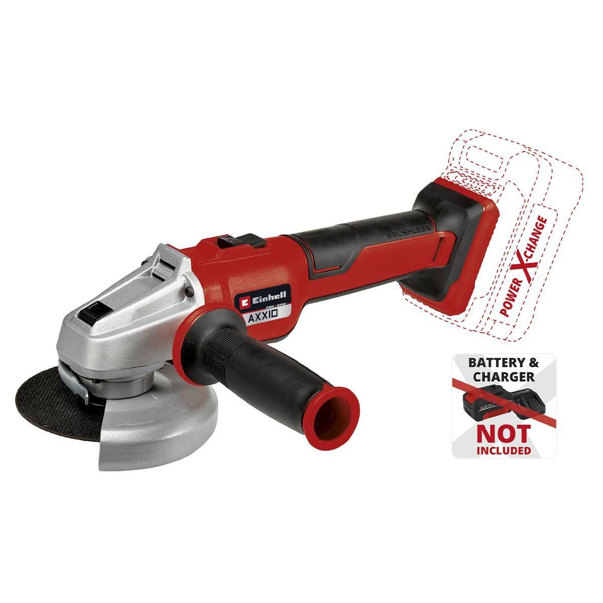 Rebarbadora EINHELL AXXIO 18/125 Q (18 V - Bateria - Preto/Vermelho)