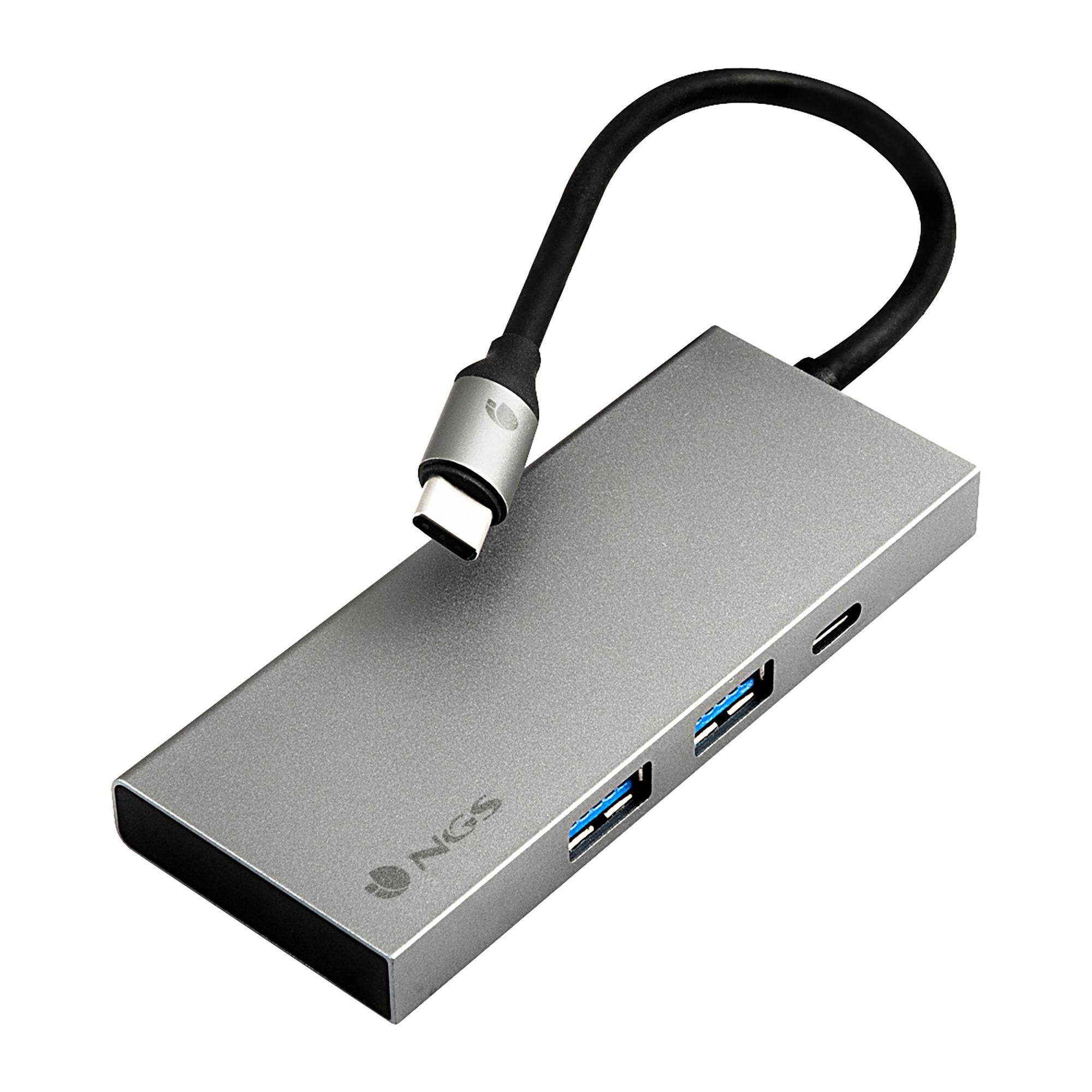 Adaptador Multiportas USB-C NGS Wonder Dock 4 Pro (Alumínio)