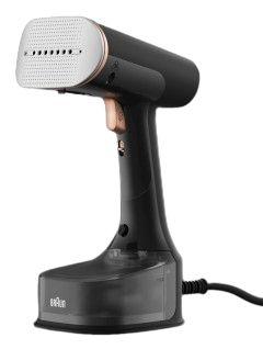 Vaporizador Vertical BRAUN GS7077BK (1600 W - 0,25 l - Base de cerâmica - Preto/Cobre)