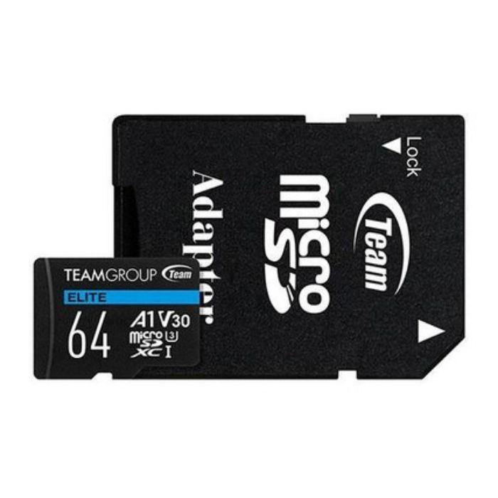 Cartão de Memória TEAM Elite A1 (64GB - Classe 10 - 90 MB/s - Preto)