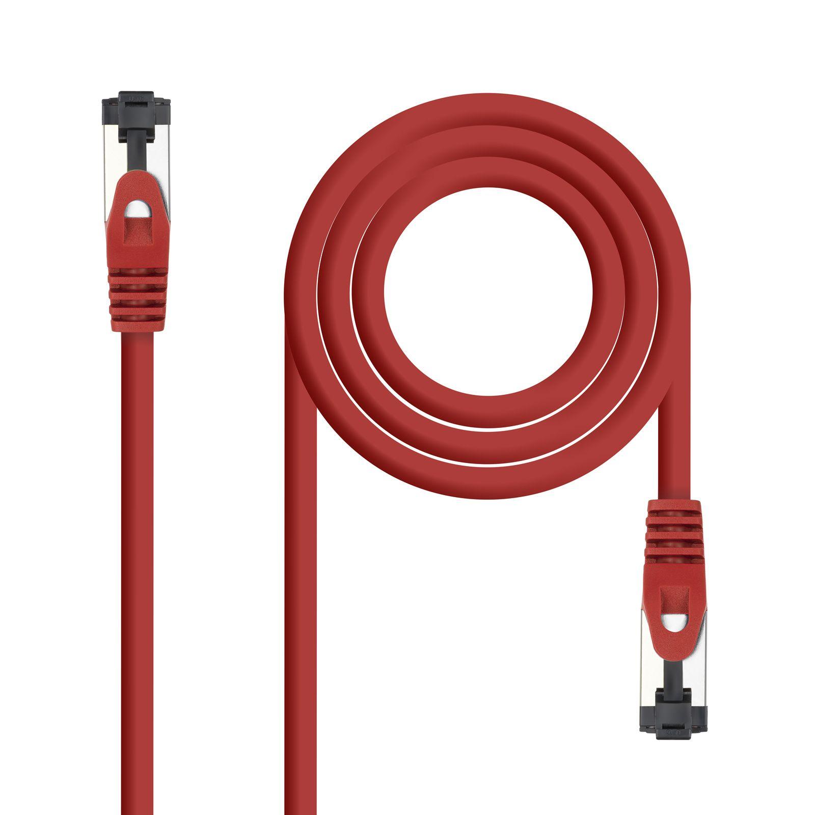 Cabo de Rede NANOCABLE 10.20.2001-R (1 m - Cat8.1 - RJ-45 - Vermelho)
