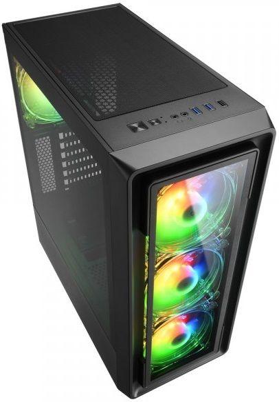 Caixa ATX SHARKOON TK4 RGB (ATX, Micro ATX, Mini-ITX - Midi Tower - RGB multicolorida - Preto) — miniatura 4