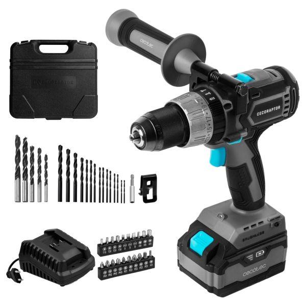 Berbequim de Impacto CECOTEC CecoRaptor Perfect ImpactDrill 4020 Brushless Ultra (20 V - Bateria - Preto e Cinzento)