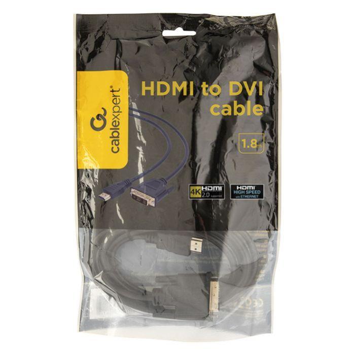 Cabo HDMI para DVI GEMBIRD CC-HDMI-DVI-6 (Preto), miniatura 5