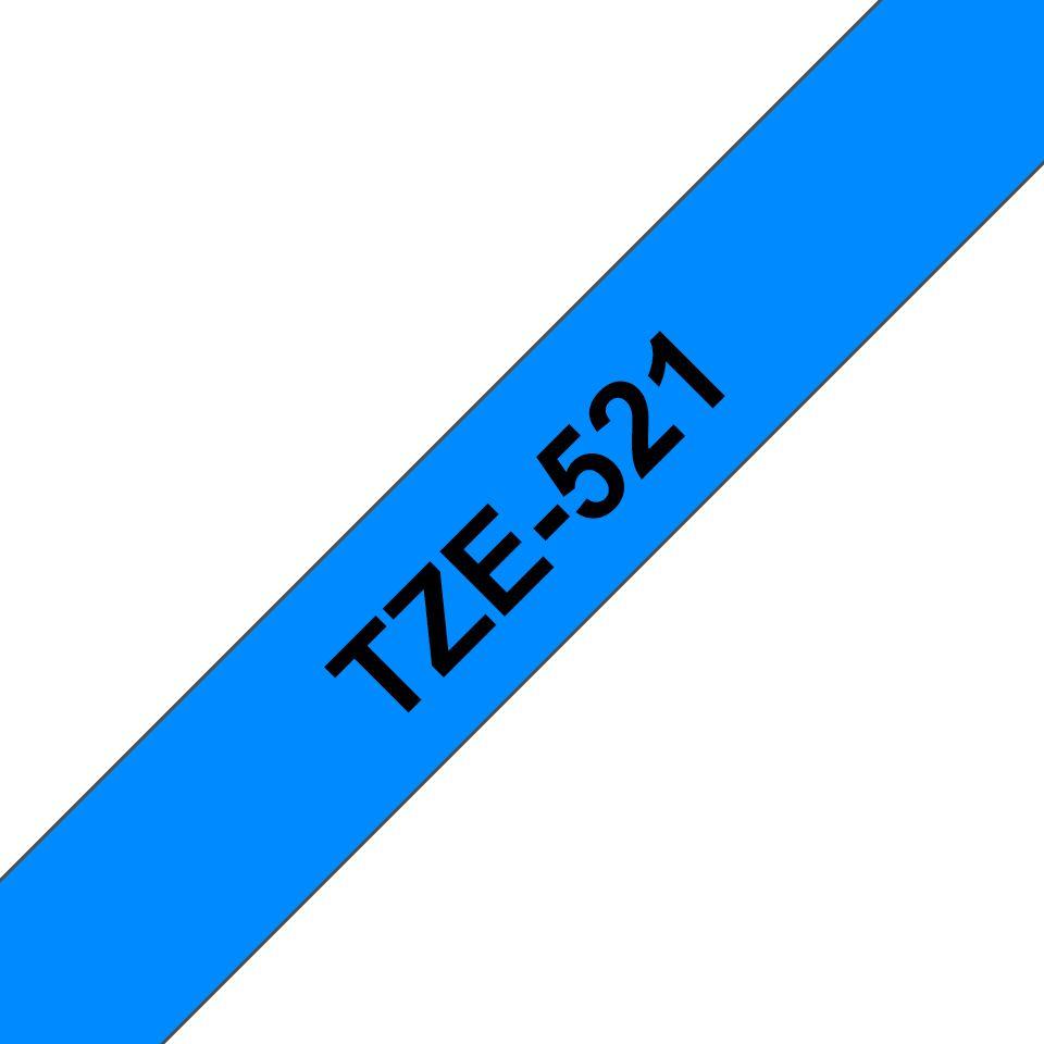 Fita de Etiquetas BROTHER TZe-521 (Preto sobre Azul)