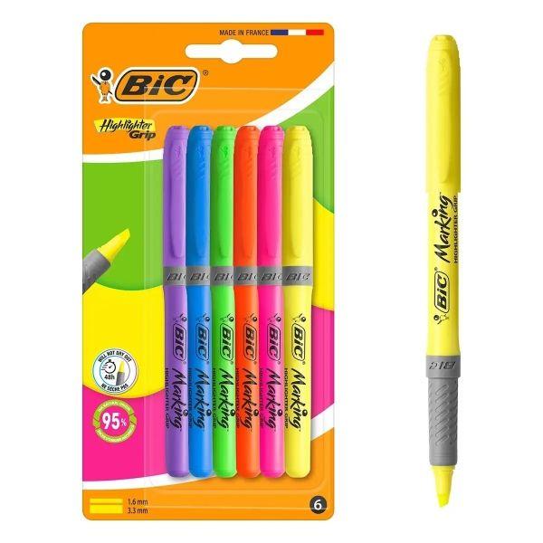Marcadores Fluorescentes BIC Highlighter Grip (Cores sortidas)