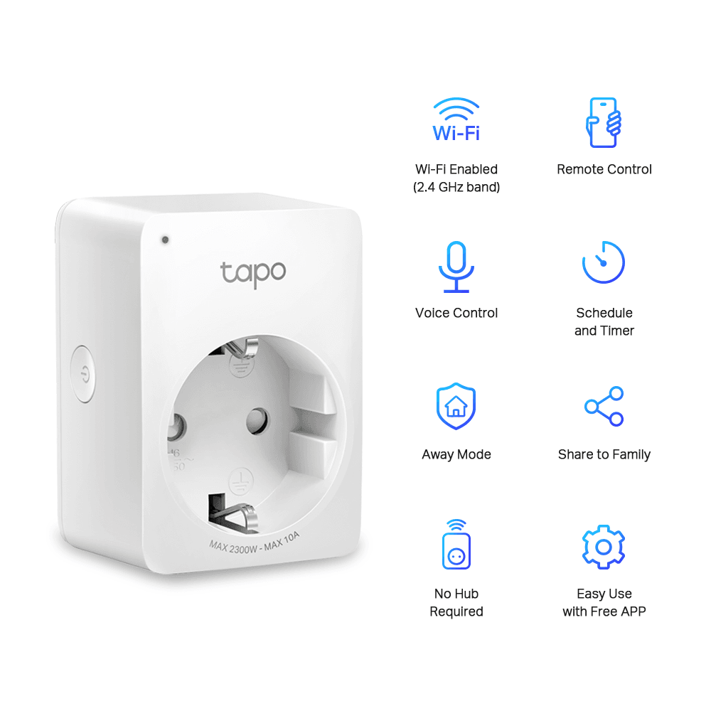 Tomada Inteligente TP-LINK Tapo P100 (2-Pack) (Policarbonato - Branco) — miniatura 2