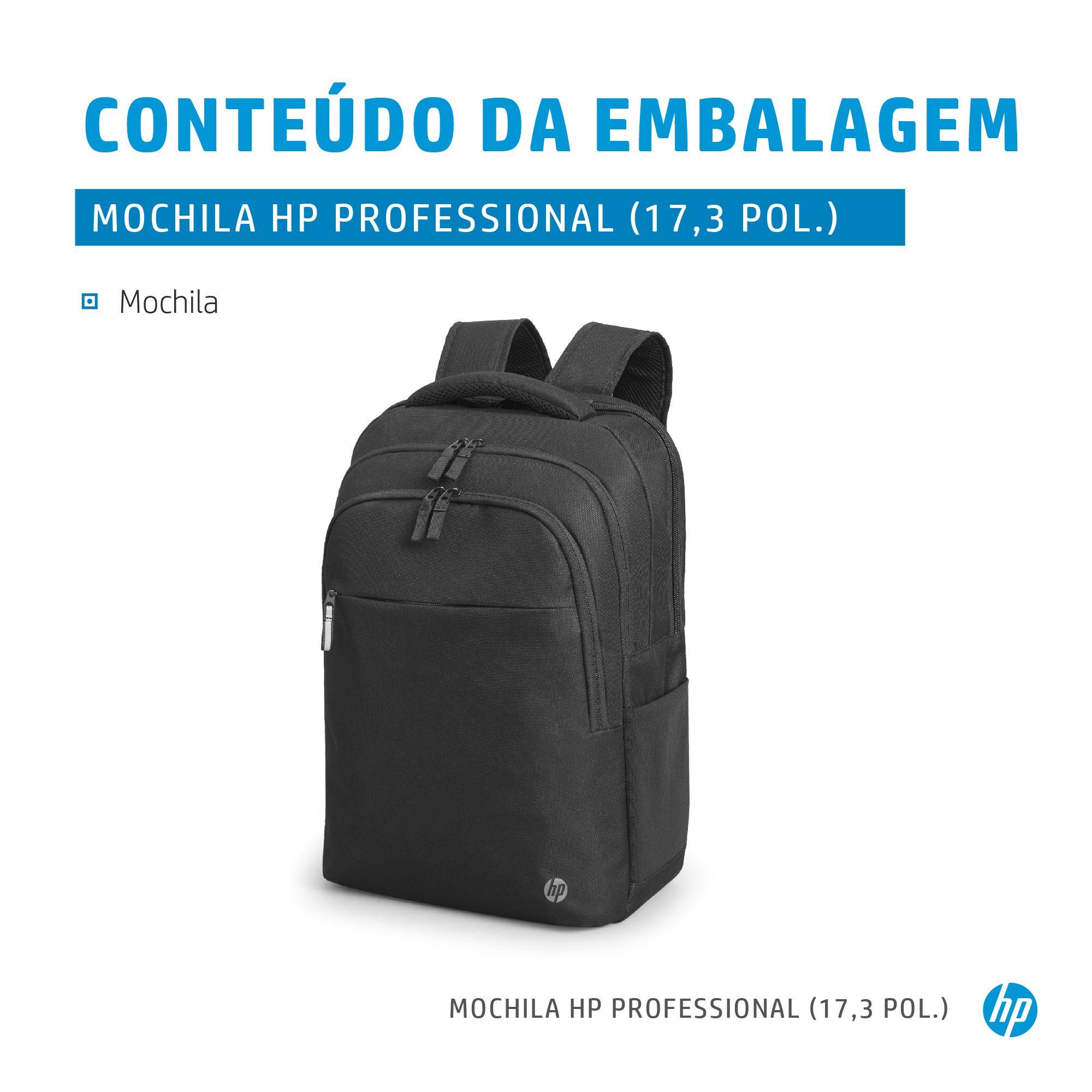 Mochila HP Professional 17.3 Backpack 500S6AA (Poliéster - 43,9 cm - Altura 14 cm - Preto), miniatura 3