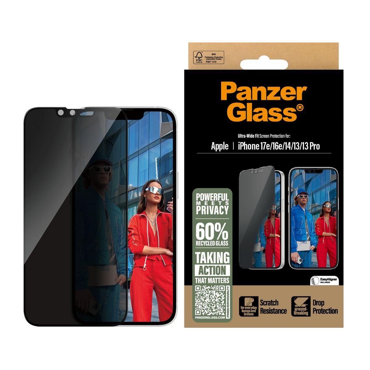 Película de Vidro Temperado de Privacidade PANZERGLASS PGRPUWFG29845 (Apple - Preto) — miniatura 2