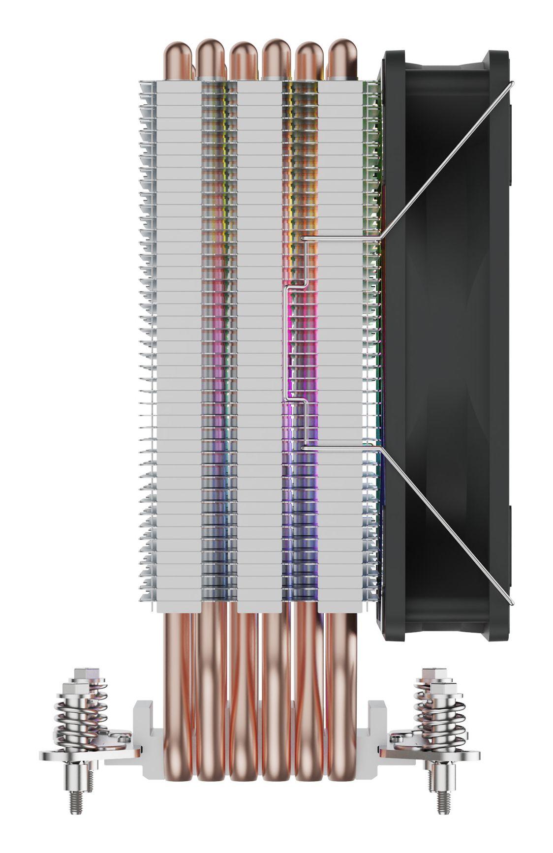 Dissipador CPU UNYKACH Unycool H60 ARGB (180 W - 120 mm - 1600 RPM - Cinzento), miniatura 4