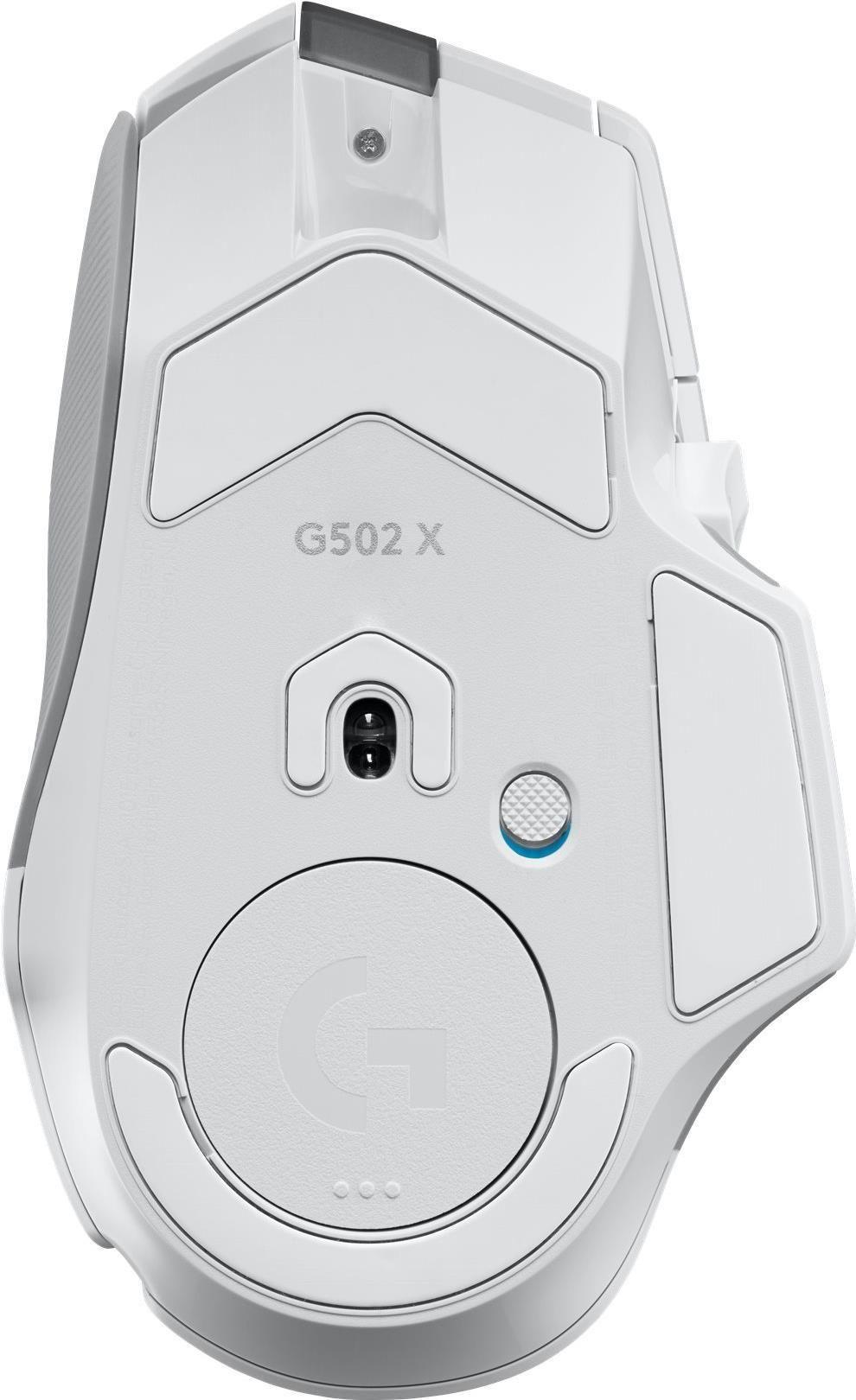 Rato LOGITECH G502 X LIGHTSPEED (Mão direita - 25600 DPI - Ótico - Branco)